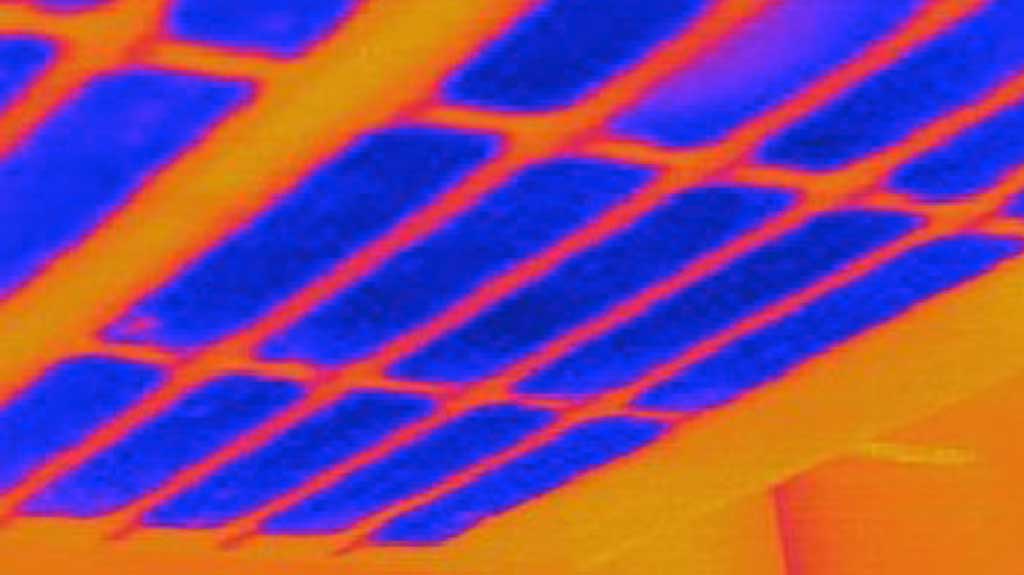 Thermographiebild der Deckenkühlung